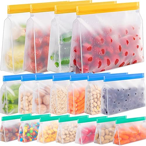  NIKUY Reusable Food Storage Bags- 12 Pack BPA Free