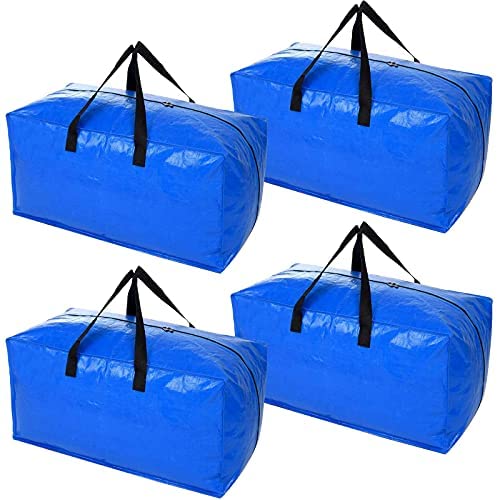 IKEA FRAKTA Zippered Storage Bag Large Blue Reusable 28L x 13W x