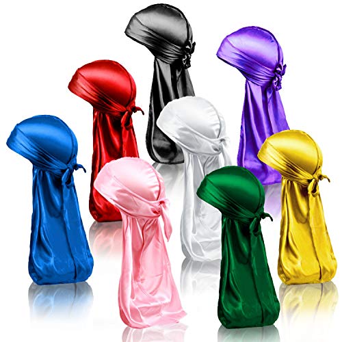 6 Pieces Velvet Wave Durag - Silky Durag Headwraps for Men and Women Soft  Velvet Durag Headwraps with Extra Long Tail and Wide Straps for 360  Waves(Orange, Yellow, Khaki, Wine Red, Navy