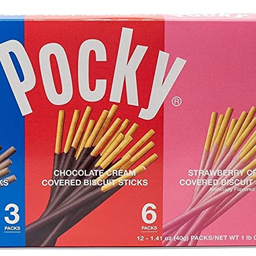  Pocky Chocolate Biscuit Sticks Variety Pack (12 Count