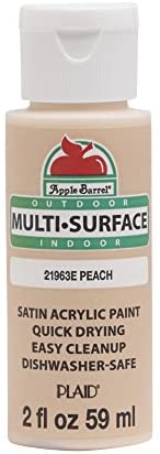 Shop Plaid Apple Barrel ® Multi-Surface Satin Acrylic Paints - Peach, 2 oz.  - 21963E - 21963E
