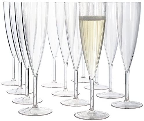 UMEIED Champagne Flutes Set of 12, 6 Oz Premium Glasses Transparent