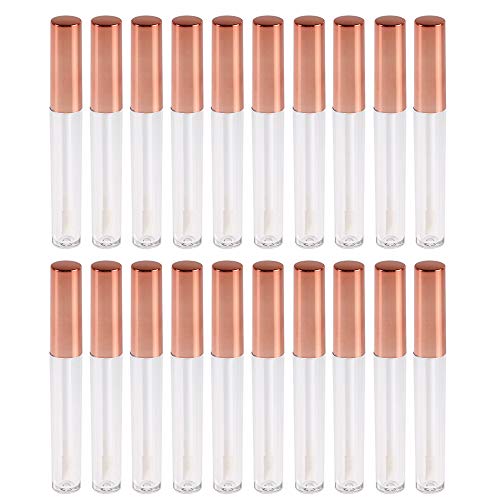 Wholesale RONRONS 20 Piece Rose Gold Lip Gloss Containers with Wand