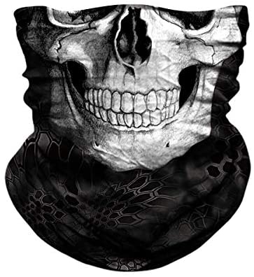 3D Skull Face Sun Mask Neck Gaiter Headwear Magic Scarf Balaclava Bandana  Headband Fishing Hunting Yard Work Running Motorcycling Masks