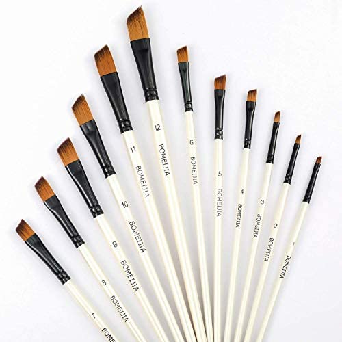 AROIC Acrylic Paint Brush Set, 15 pcs Nylon Hair Paint Brushes for