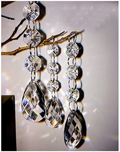 20pcs Clear Chandelier Icicle Crystals Prisms Hanging Crystal Bead