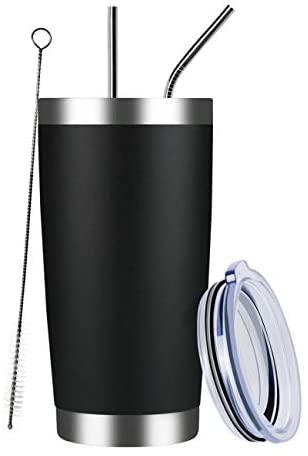 19oz. Black Stainless Steel Tumbler with Straw by Celebrate It™