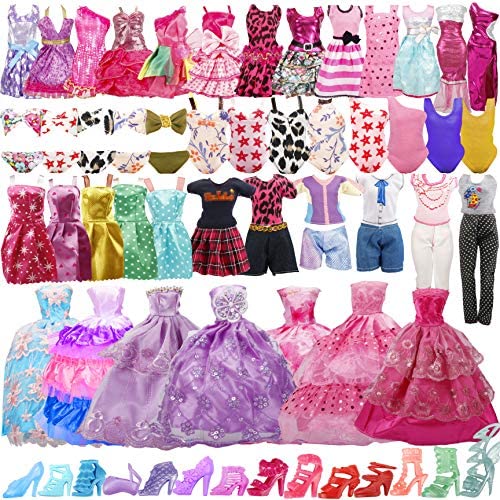 Wholesale 35 Pack Handmade Doll Clothes Including 5 Wedding Gown