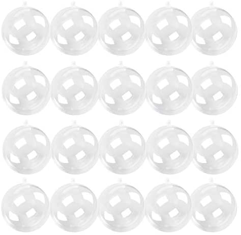  Kingrol 20 Pack 4-Inch Clear Plastic Fillable