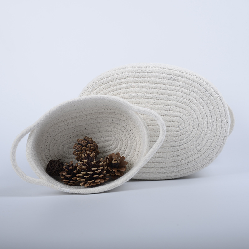 Wholesale Nordic style pure color cotton thread rope storage basket