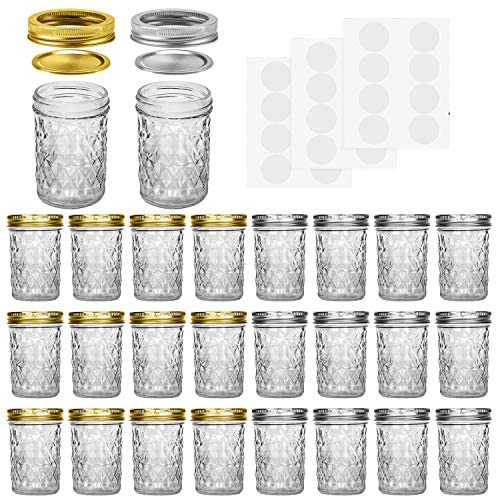 KAMOTA Mason Jars 10 oz With Regular Lids and Bands, Ideal for Jam, Honey,  Wedding Favors, Shower Favors, Baby Foods, DIY Magnetic Spice Jars, 24