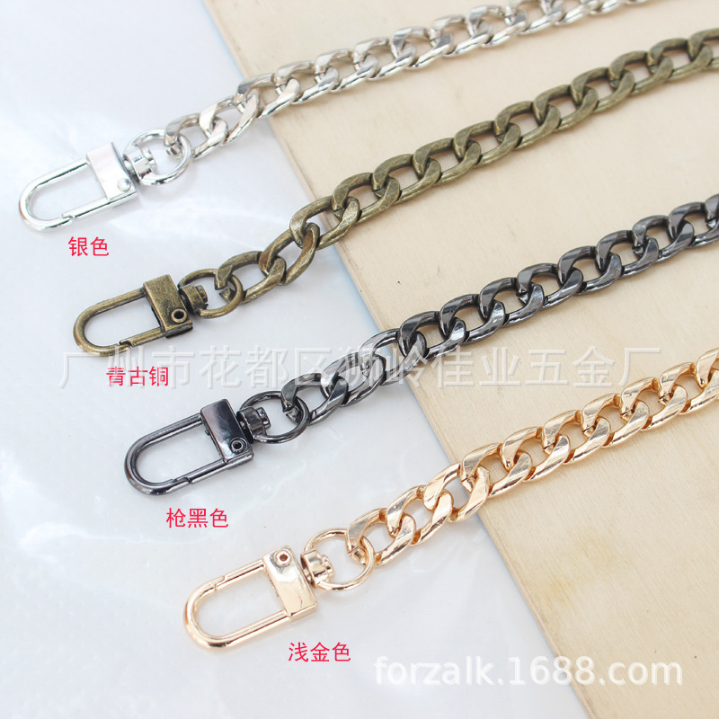 Model Worker 47 Leather Iron CrossBody Chain Strap With 8 Leather Iron  Chain Wrist Strap - Handbag Chains Purse Straps