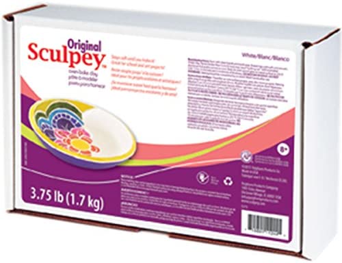  Original Sculpey White, Non Toxic, Polymer clay, Oven Bake  Clay, 1.75 pounds