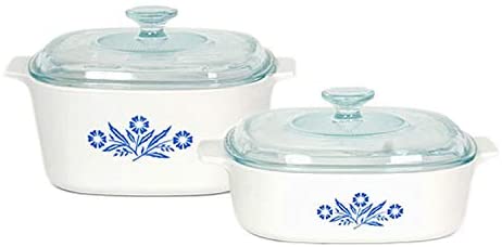 Corningware Pyroceram Classic Casserole Dish with Glass Cover, White,  Round, 3.5 Quart, 3.25 Liter (Large)