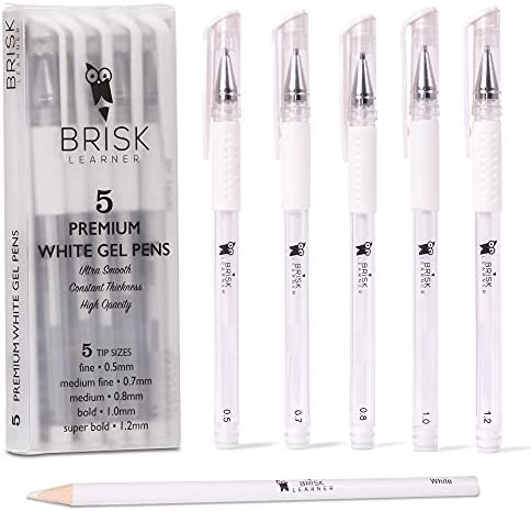 Uni-Ball Signo UM-153 Gel Ink Rollerball Pen, 1.0mm, Broad Point, White,  Black and Silver Set of 3