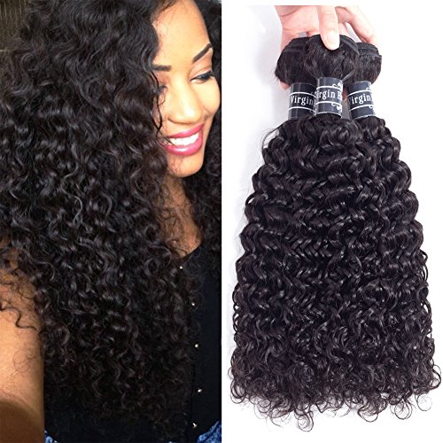 Brazilian Curly Wave Human Hair 3 Bundles 12A Grade Virgin Hair
