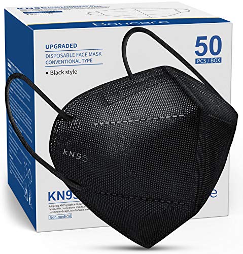 Emercate KN95 - 5 Layer Face Mask 20 Pcs Filtration>95% With Comfortable Elastic Ear Loop Non-Woven Polypropylene Fabric, Protection For Essential