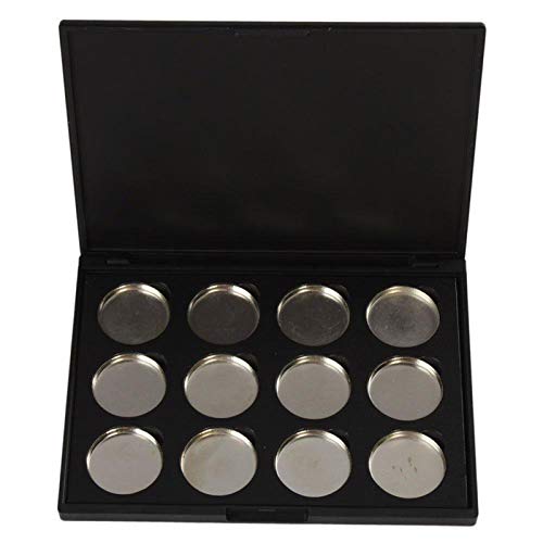 Allwon Empty Magnetic Eyeshadow Makeup Palette with 12Pcs 26mm Round Metal  Pans