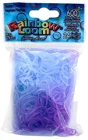  Rainbow Loom Mother-of-Pearl Rubber Bands Refill - 600 Bands &  24 C-Clips : Office Products