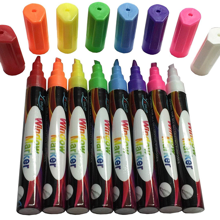  QUEFE 8pcs Liquid Chalk Markers Pastel Colors, 6mm