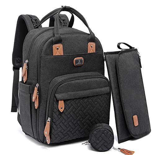 KUWANI Diaper Bag Backpack, Multifunction Travel Baby Changing Bags for  Dad/Mom, Large Unisex Waterproof Diaper Backpack with Stroller Straps, Baby