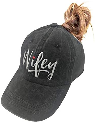 wifey washed embroidered