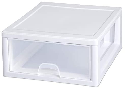 Hommp 3 Packs Small Plastic Stacking Storage Drawers, Stackable Plastic  Storage Drawer Set