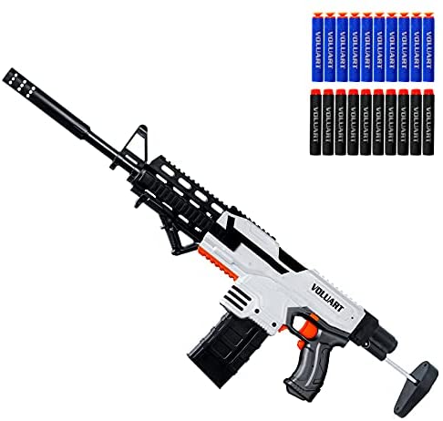 Voluart Electric Automatic Toy Guns for Nerf Guns Bullets, Soft Dart Gun  with Scope and 100 Pcs Refill Darts for Boys and Girls with Age 12+(Black)