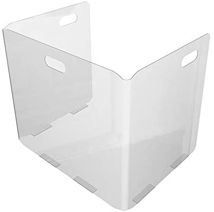 Sneeze Guard Folding Barrier for Classroom Student Desk or Counter 23.5W x 20H x 17.5D Fits Standard Desk Made in USA Portable Clear Plastic Shield Divider for School or Countertop 
