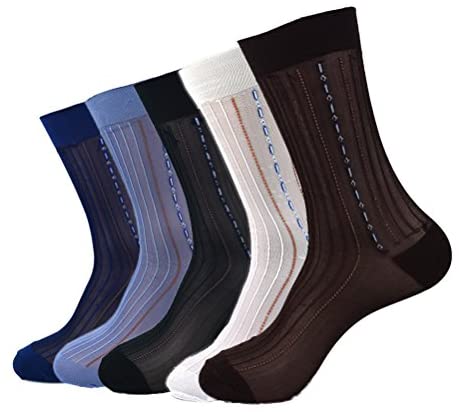 Uaussi 10 Pairs Men Silk Socks OTC Ultra Thin Dress Socks Sheer Business  Socks Soft Nylon Over the Calf : Clothing, Shoes & Jewelry 