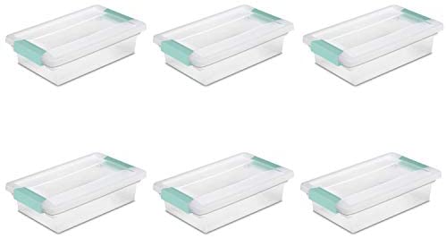 Sterilite 6.25x6.25x15 In Narrow Storage Bin with Carry Handles