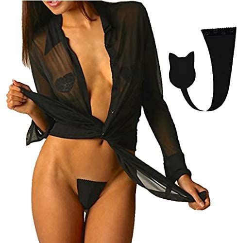 c-string invisible panty cat shaped self