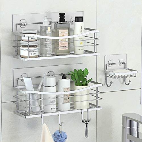 ACMETOP Adhesive Shower Caddy 3-Pack Shower Organizer No Drilling