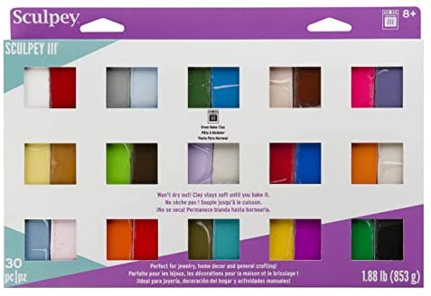 Sculpey Oven-Bake Clay Pack of 5 – White - Great for School and Art  Projects – 2 Ounce