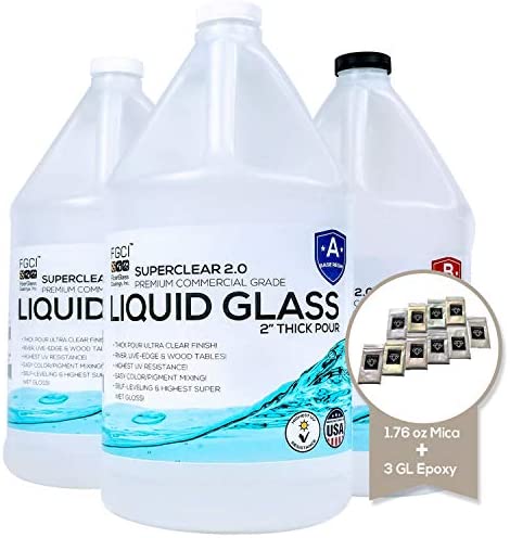 Superclear Liquid Glass Deep Pour Epoxy Resin - 2-4 Thick Deep