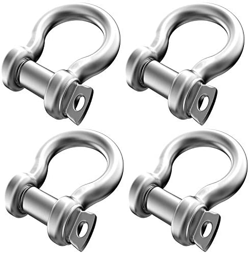 20PCS 1/4 Inch Screw Pin Anchor Shackle,M6 Heavy Duty Stainless Steel Chain  Shackle for