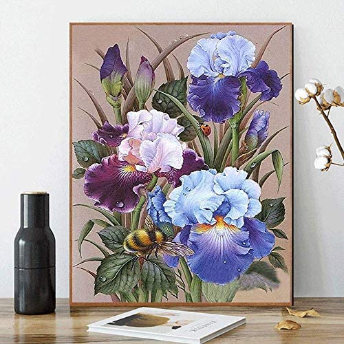  SupaDiya 4 Pack Flowers Framed Paint by Numbers for