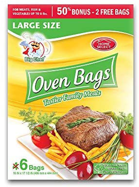  PanSaver Roasting Bag - Cooking Bags for Oven - Turkey Cooking  Bag with Ties - Helps Keep Food Moist - Durable Nylon Bag - Easy Cleanup -  18 x 24 Inches, 100 Count: Baking Mats: Home & Kitchen