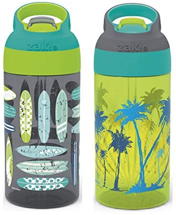 JARLSON Kids Water Bottle with Straw - Charli - Insulated Stainless Steel Water Bottle - Thermos - Girls/Boys (Shark 'Star', 12 oz)
