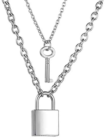 mens lock and key necklace