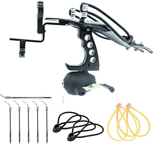 Obert Fishing Reel Slingshot Catapult with Hunting Fish Fishing Broadheads  Wristband with Rubber Bands with Slingshot Bag : Sports & Outdoors 