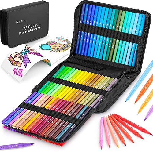 JoyCat 24 Count Washable Markers for Kids, 24 Colors Washable Markers Set  with Carrying and Storage Case, Coloring Marker Bulk for Boys Girls, School