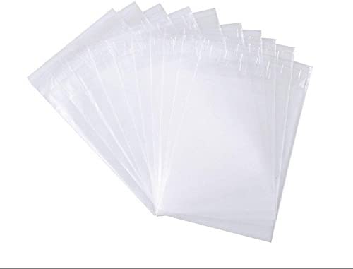 100 Pieces (9x12 Inch) Clear Plastic Bags for Packaging, Clothing &  T-Shirts Strong Packing Self Adhesive Cellophane Bag 