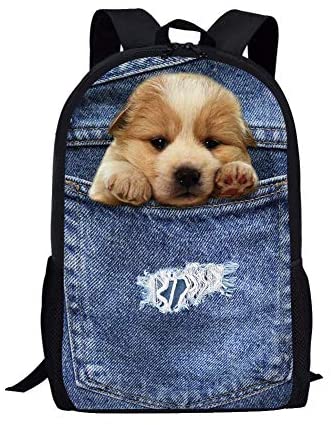  Elementary School Bags for Teens, Doberman Pinscher Dog Kids  Backpacks Doberman Breed Dog Lightweight Bookbags Waterproof Sturdy  Schoolbag Daypack for Girls Boys