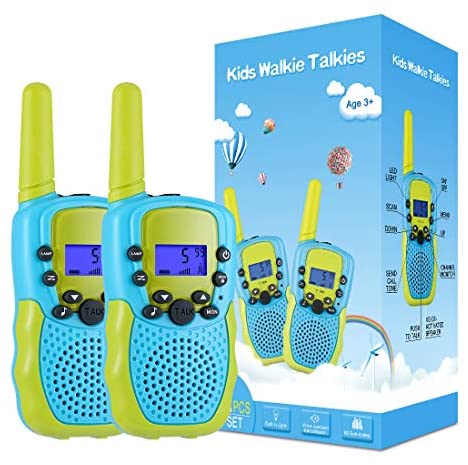 BATURU Walkie Talkies for Kids 3 Miles, Walkie Talkie with VOX, Backlit LCD  Flashlight for Outside, Camping, Hiking, Indoor and Outdoor, Stocking