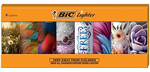 BIC Special Edition Blown Glass Series Lighters Set of 8 Lighters