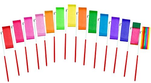 Kingsnow 100 Pieces Multi-Color Ribbon Wands Streamers Sticks with