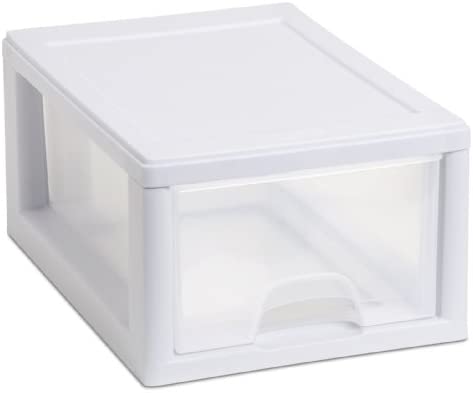 Hommp 3 Packs Small Plastic Stacking Storage Drawers, Stackable Plastic  Storage Drawer Set