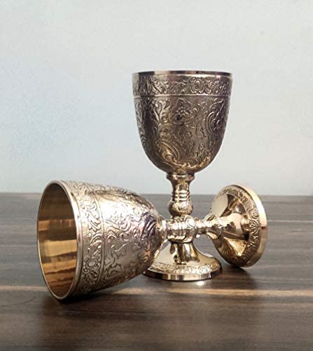 Wholesale Handmade Royal King's Embossed Glass Vintage Chalice