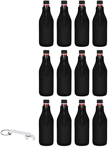 Blank Beer Can Coolers Sleeves (14-Pack) Soft Insulated Beer Can Cooler  Sleeves - HTV Friendly Plain Black Can Sleeves for Soda, Beer & Water  Bottles